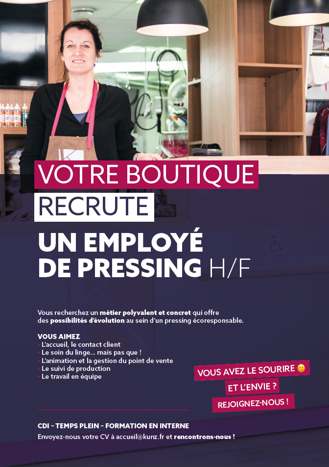 KUNZ Pressing recrute